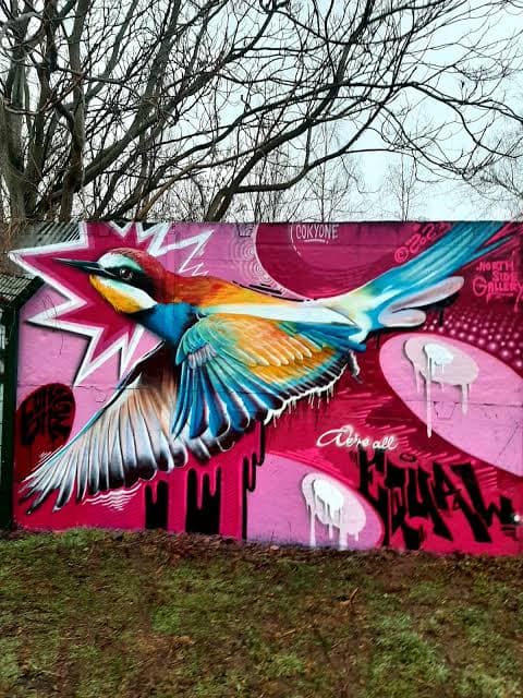 Graffiti and mural work in the hotel
